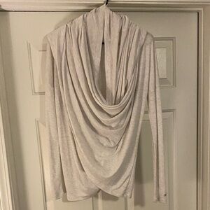 ALO Yoga Light Gray Draped Top